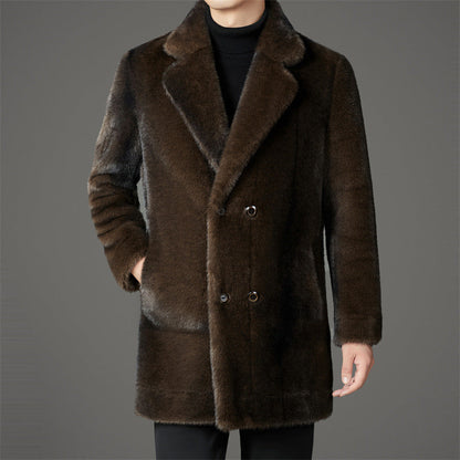 Men's Fur Coat – Single-Breasted Cut with Elegance