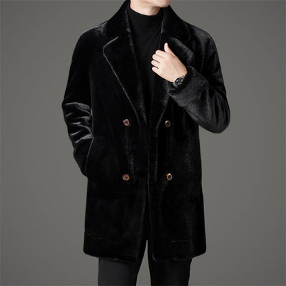 Men's Fur Coat – Single-Breasted Cut with Elegance