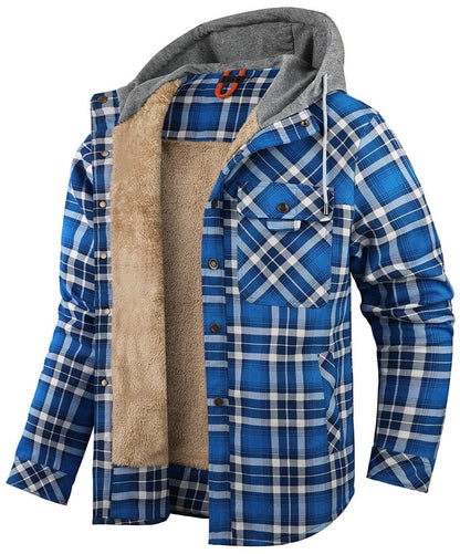 Herren Flanelljacke mit Kapuze – Warm, Lässig & Alltagstauglich
