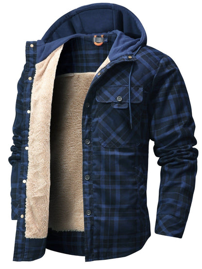 Herren Flanelljacke mit Kapuze – Warm, Lässig & Alltagstauglich
