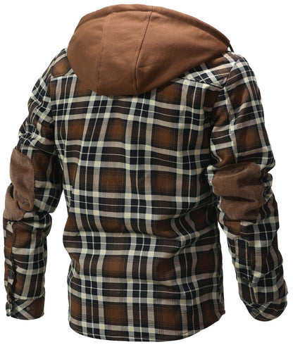 Herren Flanelljacke mit Kapuze – Warm, Lässig & Alltagstauglich