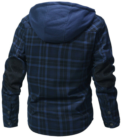Herren Flanelljacke mit Kapuze – Warm, Lässig & Alltagstauglich