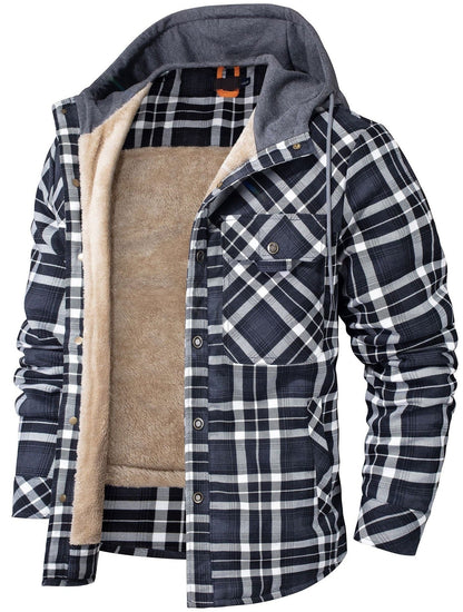 Herren Flanelljacke mit Kapuze – Warm, Lässig & Alltagstauglich