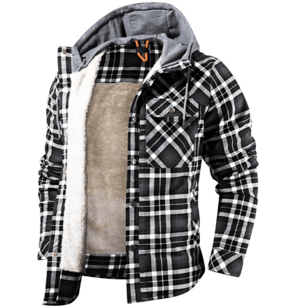Herren Flanelljacke mit Kapuze – Warm, Lässig & Alltagstauglich
