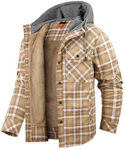 Herren Flanelljacke mit Kapuze – Warm, Lässig & Alltagstauglich