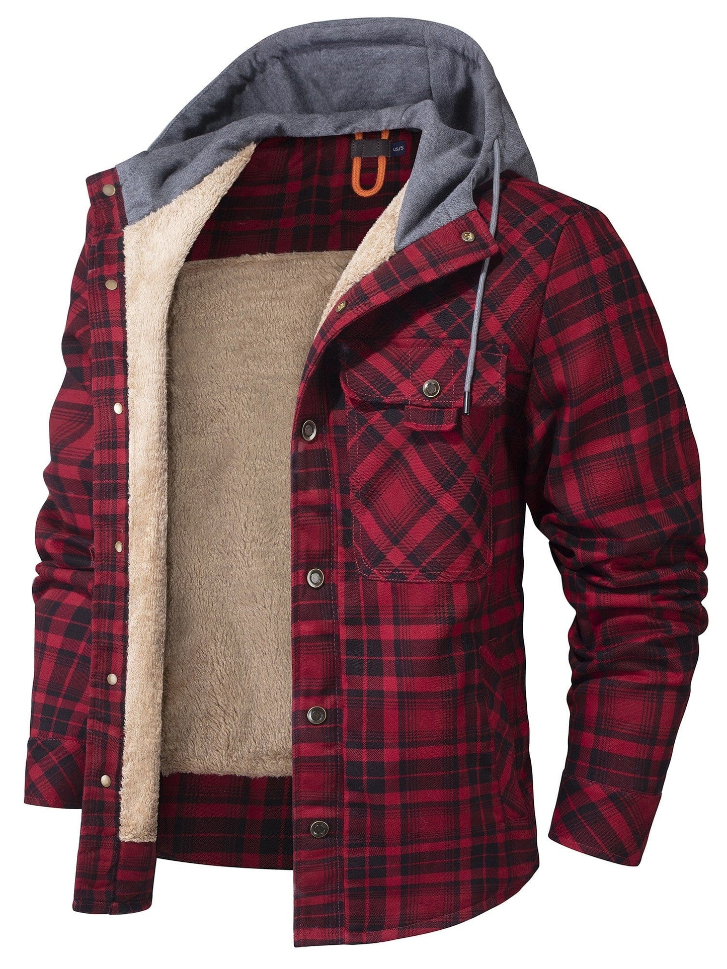 Herren Flanelljacke mit Kapuze – Warm, Lässig & Alltagstauglich