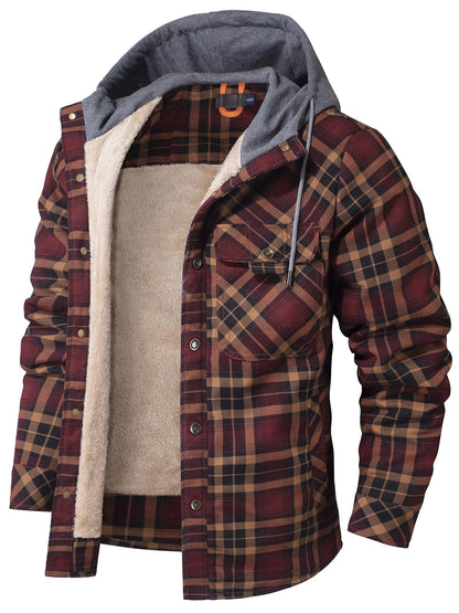 Herren Flanelljacke mit Kapuze – Warm, Lässig & Alltagstauglich