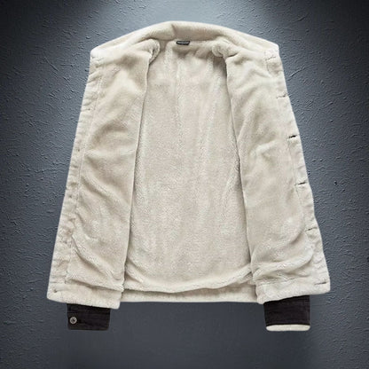 Herren Fleece Jeansjacke – Warm & Bequem für kalte Tage