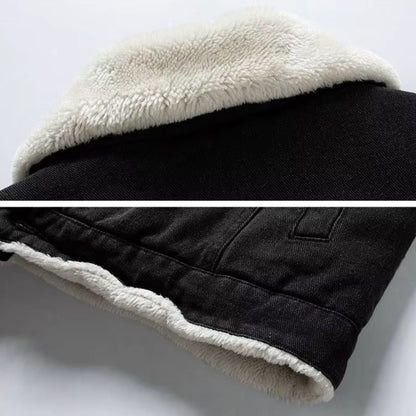 Herren Fleece Jeansjacke – Warm & Bequem für kalte Tage