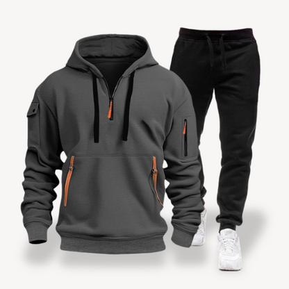 Herren Fleece Trainingsanzug – Hoodie & Jogginghose Set