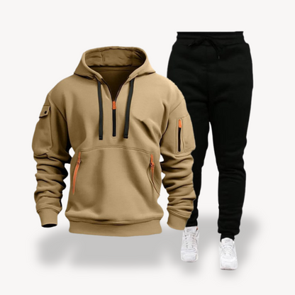 Herren Fleece Trainingsanzug – Hoodie & Jogginghose Set