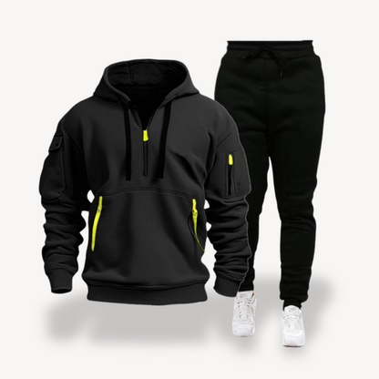 Herren Fleece Trainingsanzug – Hoodie & Jogginghose Set