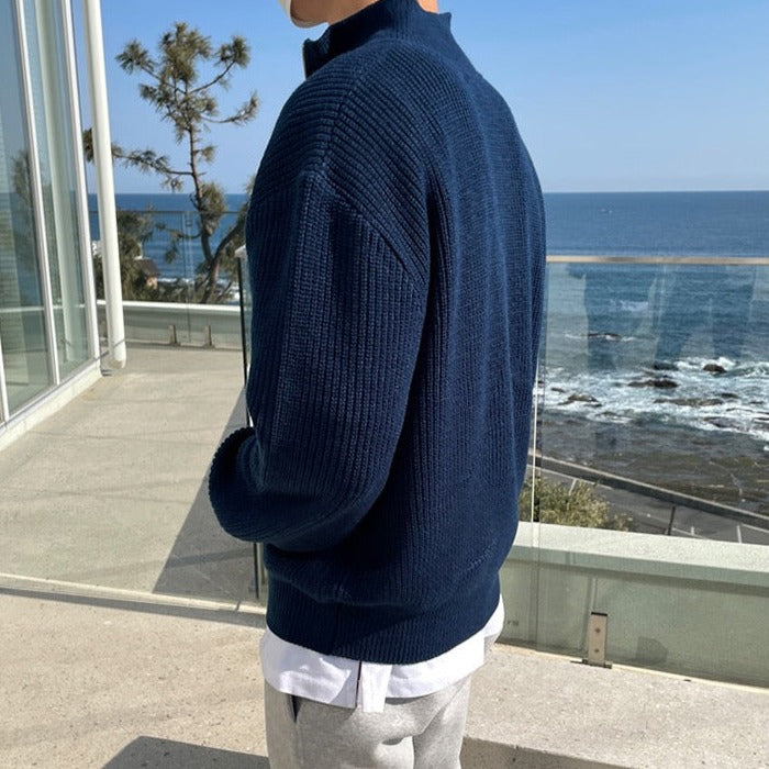Herren Half-Zip Pullover – Eleganter Old Money Stil