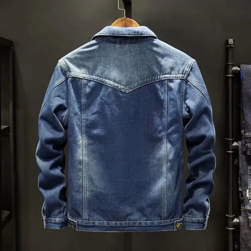 Herren Jeansjacke mit Fleece – Winddicht & Warm für Herbst und Winter