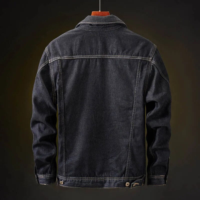 Herren Jeansjacke mit Fleece – Winddicht & Warm für Herbst und Winter