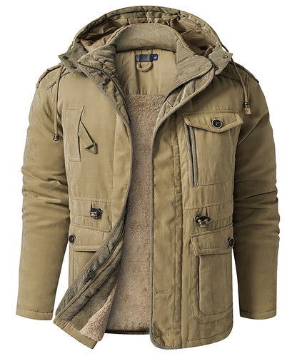 Herren Kapuzen-Fleecejacke – Warm & Bequem für kalte Tage