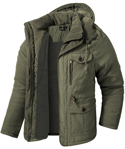 Herren Kapuzen-Fleecejacke – Warm & Bequem für kalte Tage