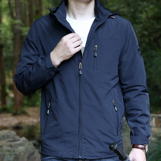 Herren Kapuzenjacke – Wasserdicht & Winddicht – Outdoor Übergangsjacke