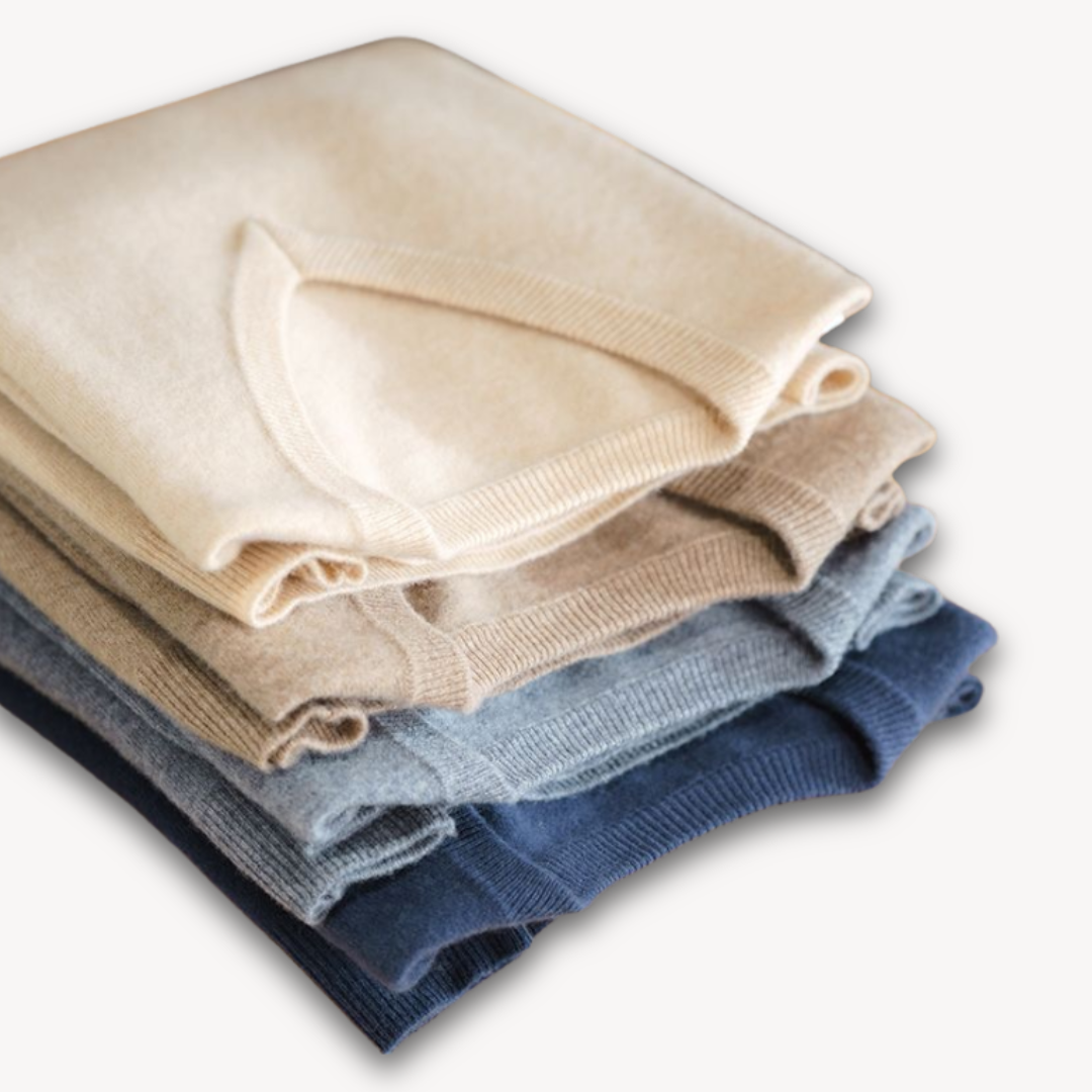 Men's Cashmere Sweater – V-Neck Slim Fit, Soft & Light