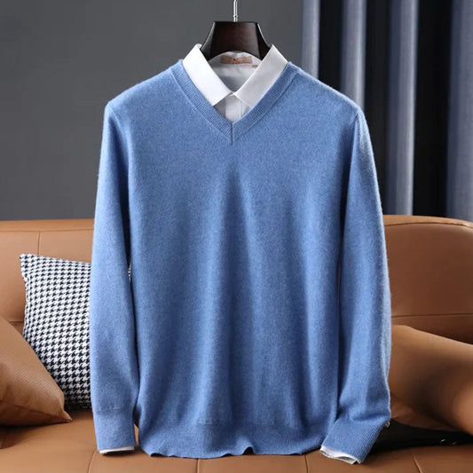 Herren Kaschmirpullover – V-Ausschnitt & Zeitlose Eleganz