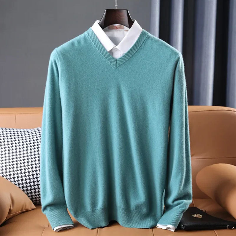 Herren Kaschmirpullover – V-Ausschnitt & Zeitlose Eleganz