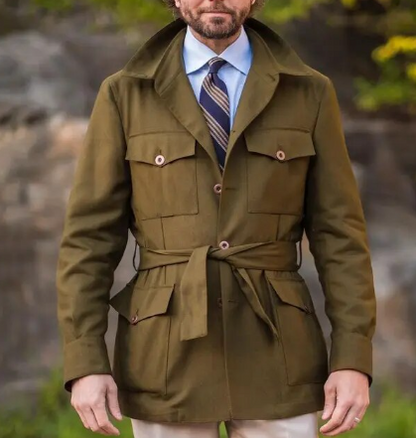 Men's Short Trench Coat – Elegant Old Money Style