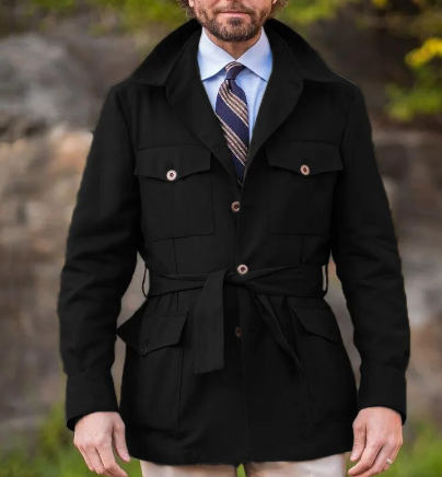 Men's Short Trench Coat – Elegant Old Money Style