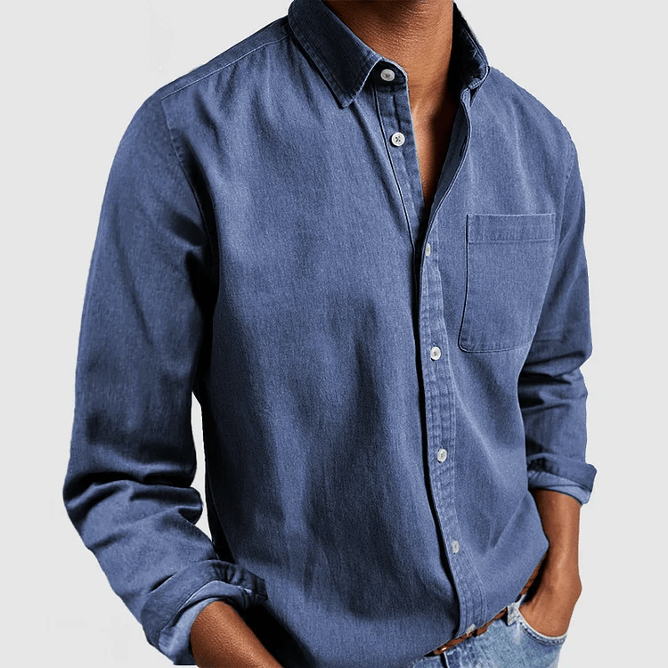 Men's Long Sleeve Shirt | Comfortable Cotton Shirt in Elegant Style