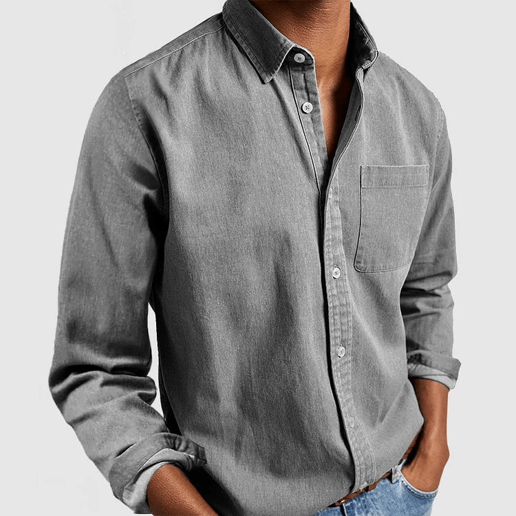 Men's Long Sleeve Shirt | Comfortable Cotton Shirt in Elegant Style