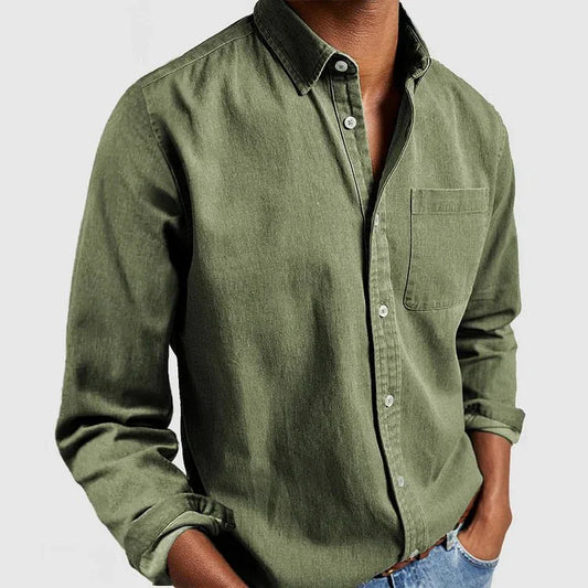 Men's Long Sleeve Shirt | Comfortable Cotton Shirt in Elegant Style