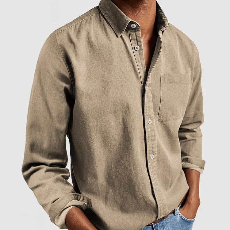 Men's Long Sleeve Shirt | Comfortable Cotton Shirt in Elegant Style