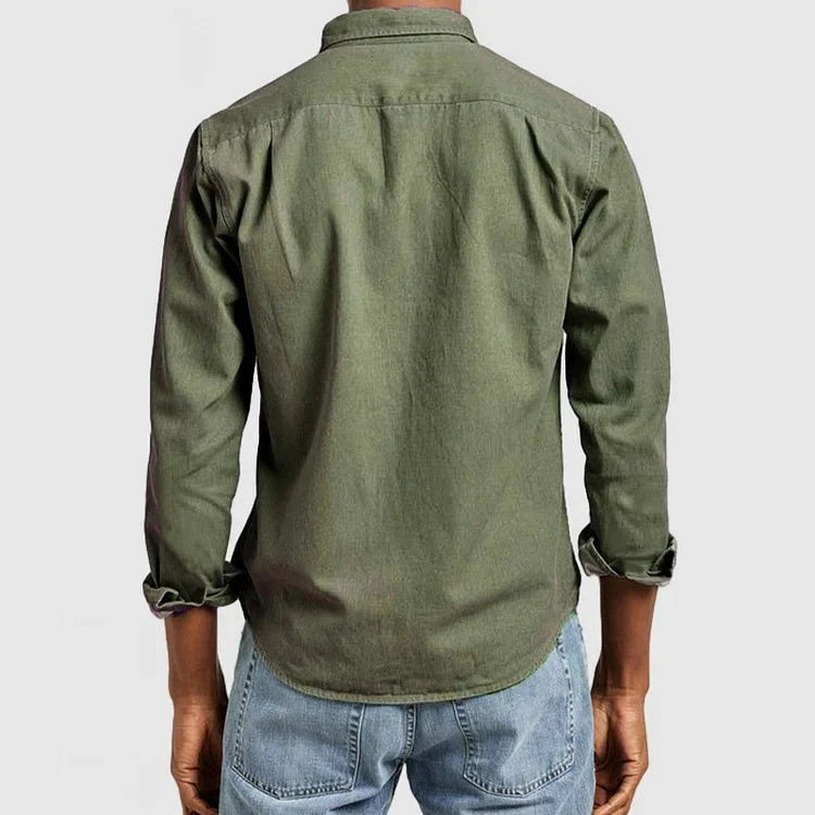 Men's Long Sleeve Shirt | Comfortable Cotton Shirt in Elegant Style
