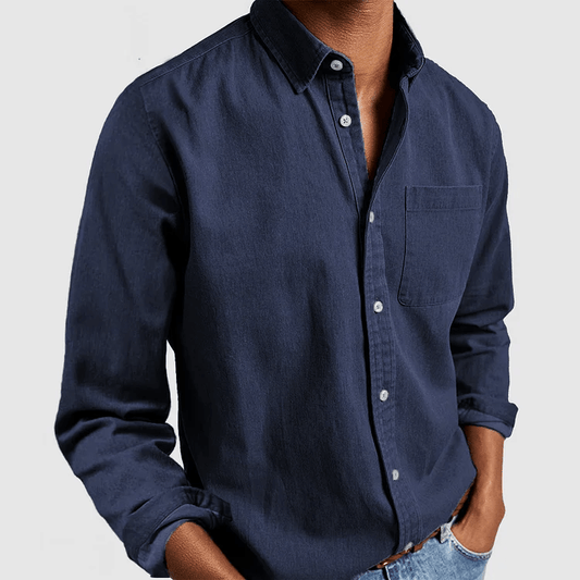 Men's Long Sleeve Shirt | Comfortable Cotton Shirt in Elegant Style
