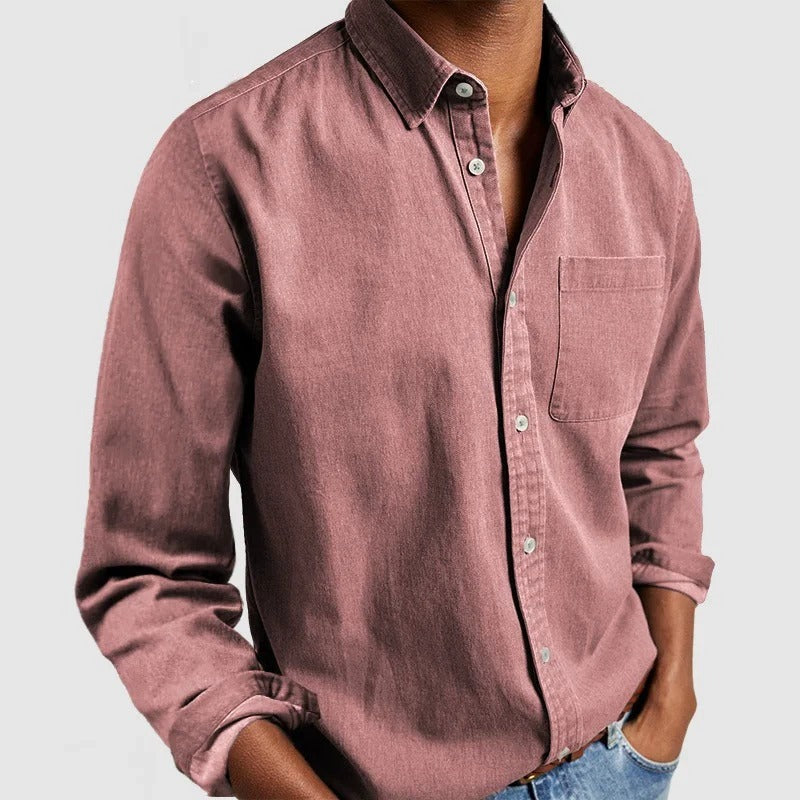 Men's Long Sleeve Shirt | Comfortable Cotton Shirt in Elegant Style