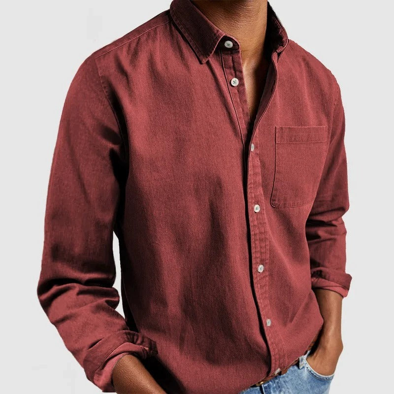Men's Long Sleeve Shirt | Comfortable Cotton Shirt in Elegant Style
