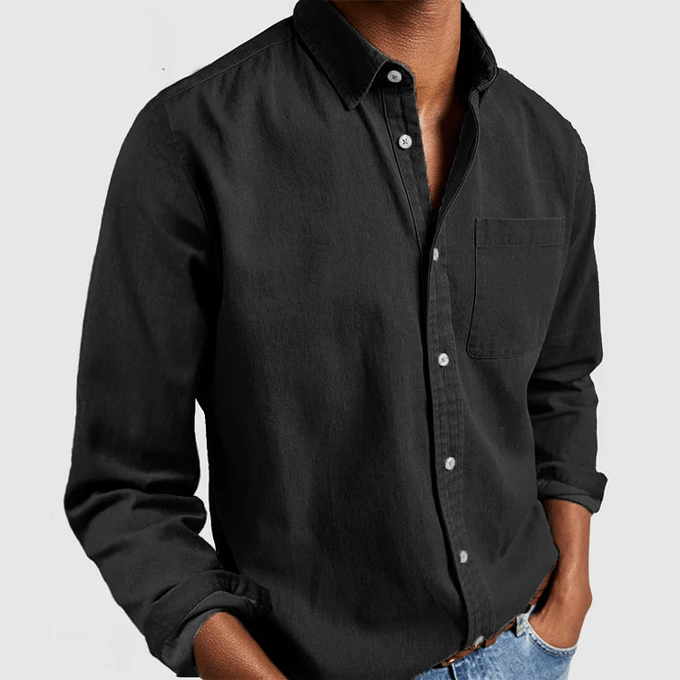 Men's Long Sleeve Shirt | Comfortable Cotton Shirt in Elegant Style