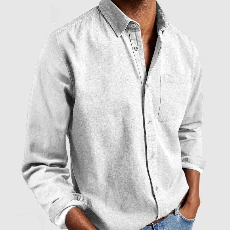 Men's Long Sleeve Shirt | Comfortable Cotton Shirt in Elegant Style