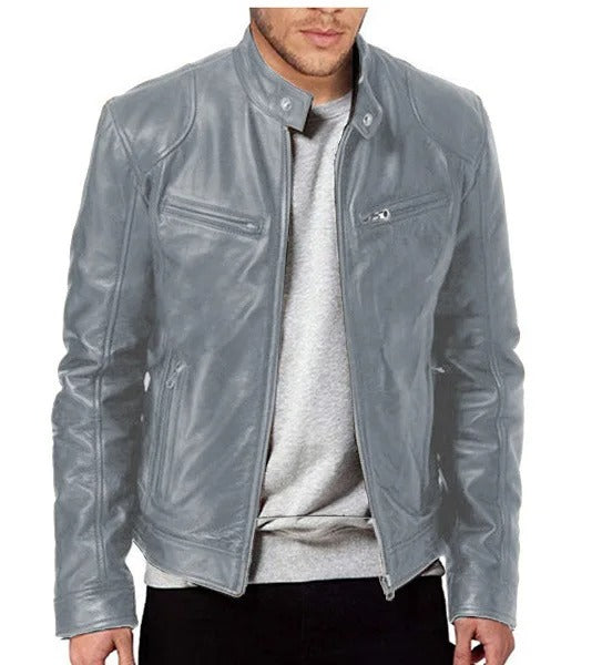 Herren Lederjacke – Mit Isolierendem Futter & Windschutz