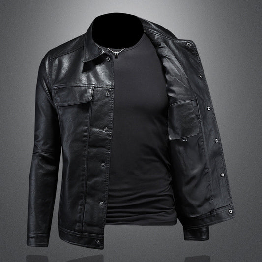 Herren Lederjacke mit Kragen – Klassische Echtleder Jacke im eleganten Stil