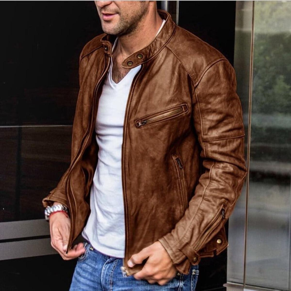 Herren Lederjacke – Wetterfest & Vielseitig