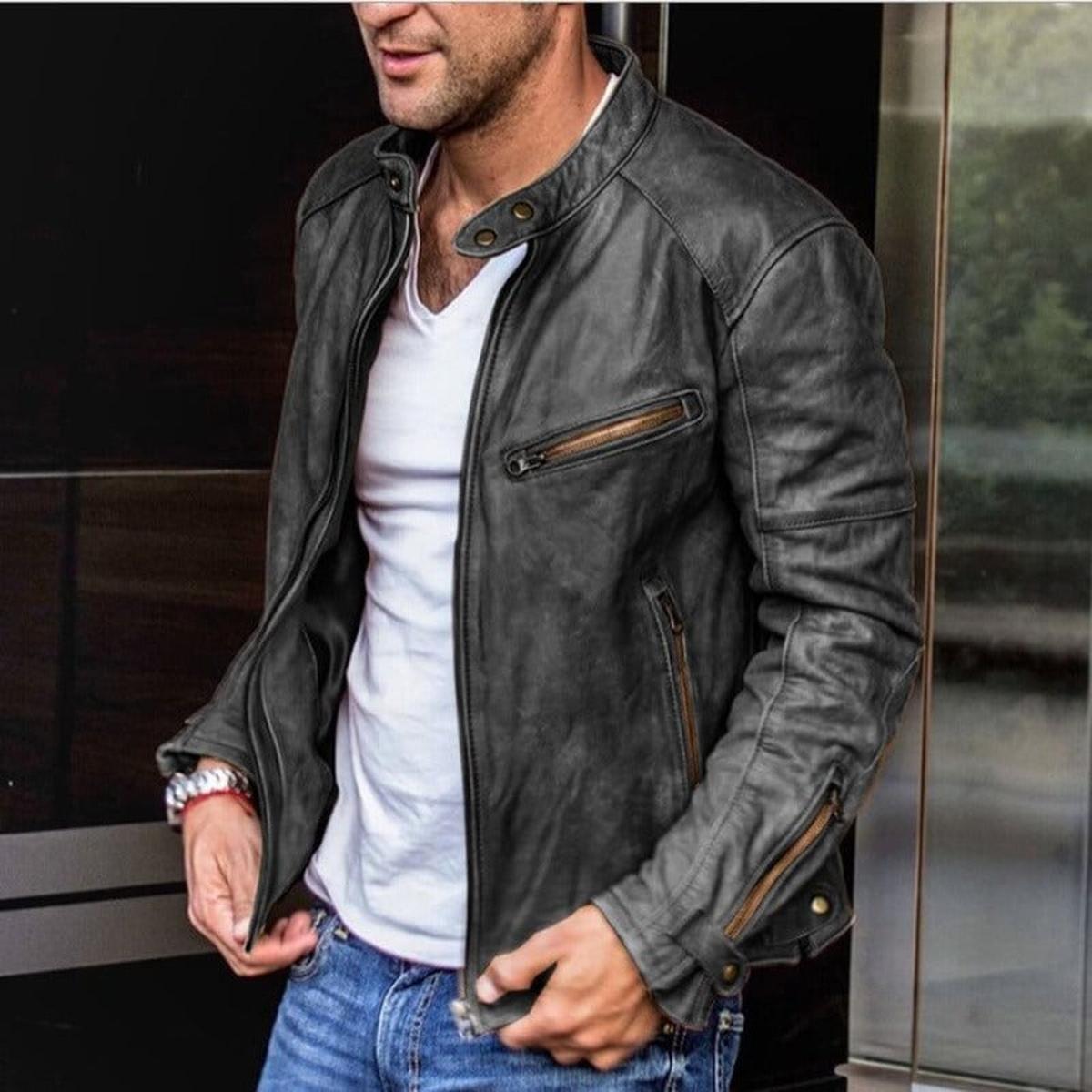 Herren Lederjacke – Wetterfest & Vielseitig