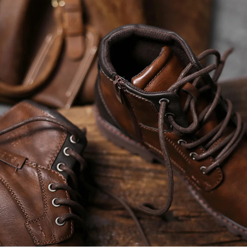 Herren Lederstiefeletten – Klassisch und Bequem