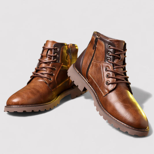 Herren Lederstiefeletten – Reißverschluss & klassische Alltagsschuhe
