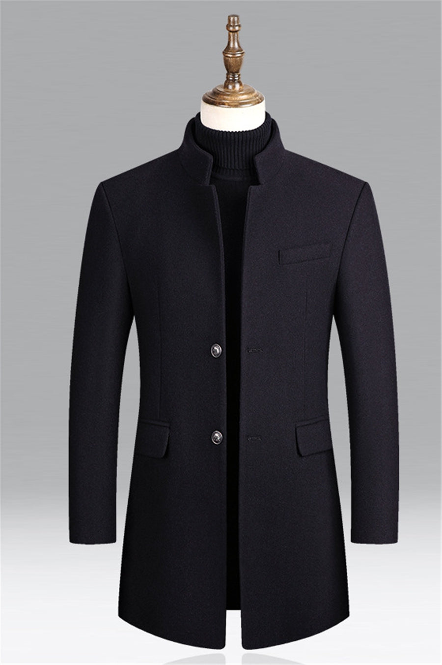 Herren Mantel Stehkragen – Eleganter Formal Coat für Business & Events