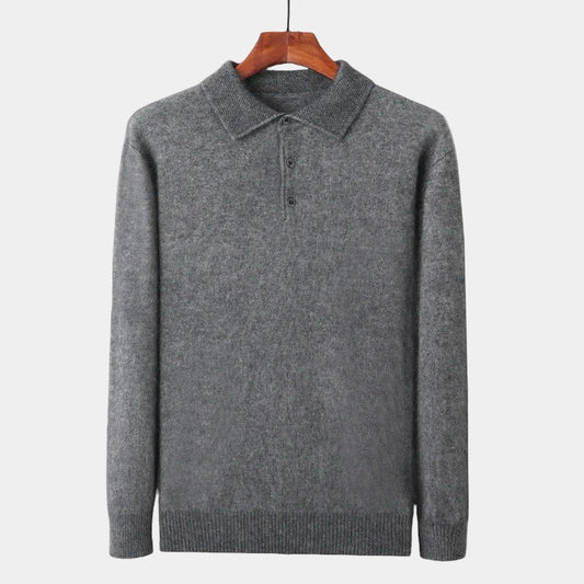 Herren Merino Polopullover – Eleganter Old Money Stil