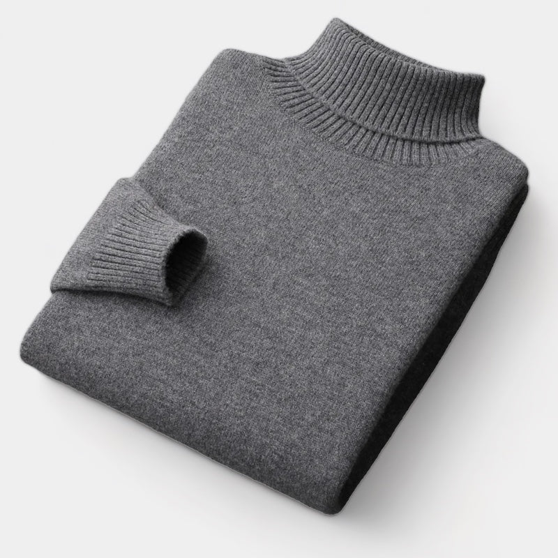 Herren Merino Rollkragenpullover – Klassischer Old Money Stil
