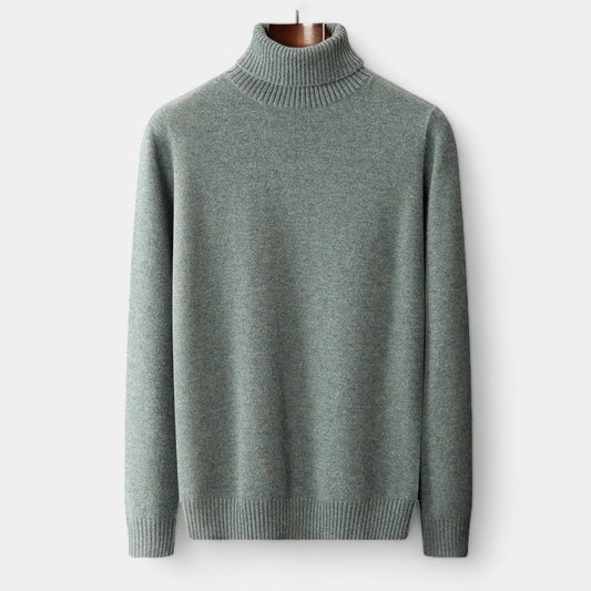 Herren Merino Rollkragenpullover – Klassischer Old Money Stil