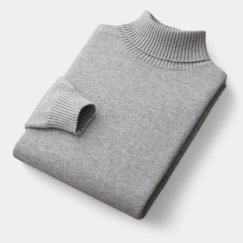 Herren Merino Rollkragenpullover – Klassischer Old Money Stil