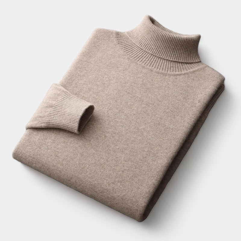 Herren Merino Rollkragenpullover – Klassischer Old Money Stil