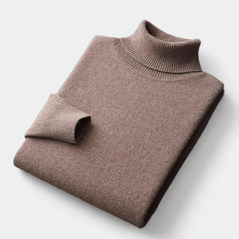 Herren Merino Rollkragenpullover – Klassischer Old Money Stil